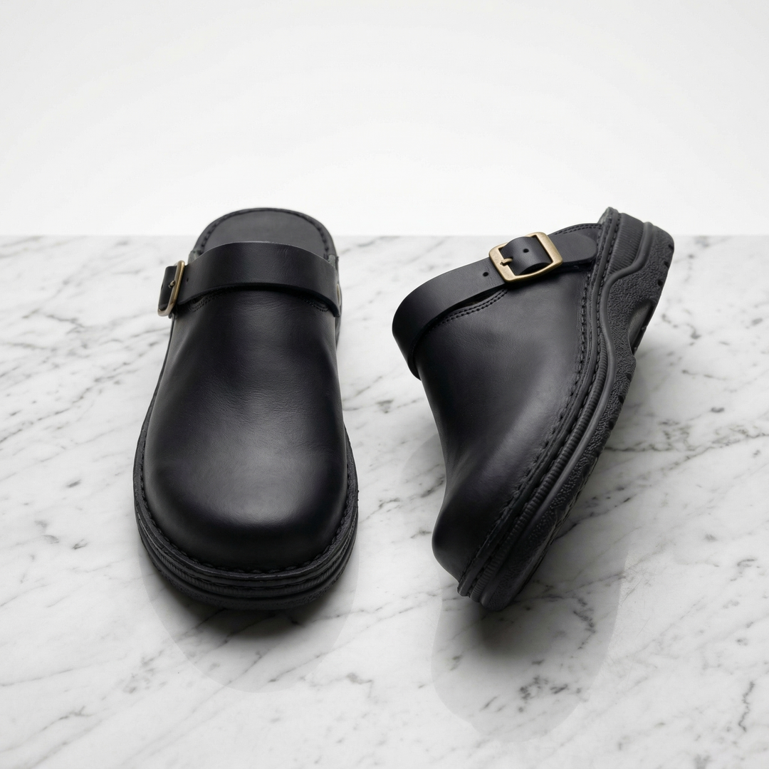 Aria Leather Clogs