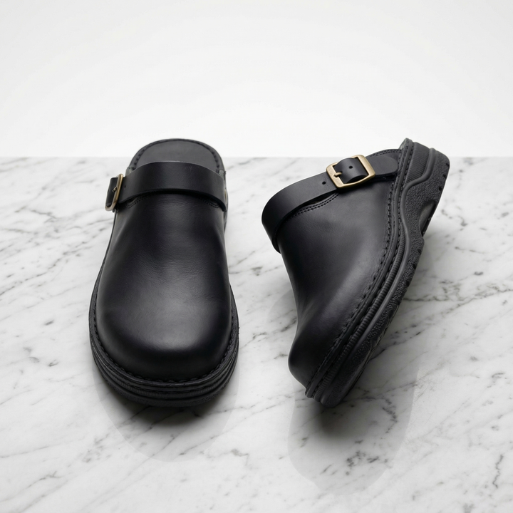 Aria Leather Clogs