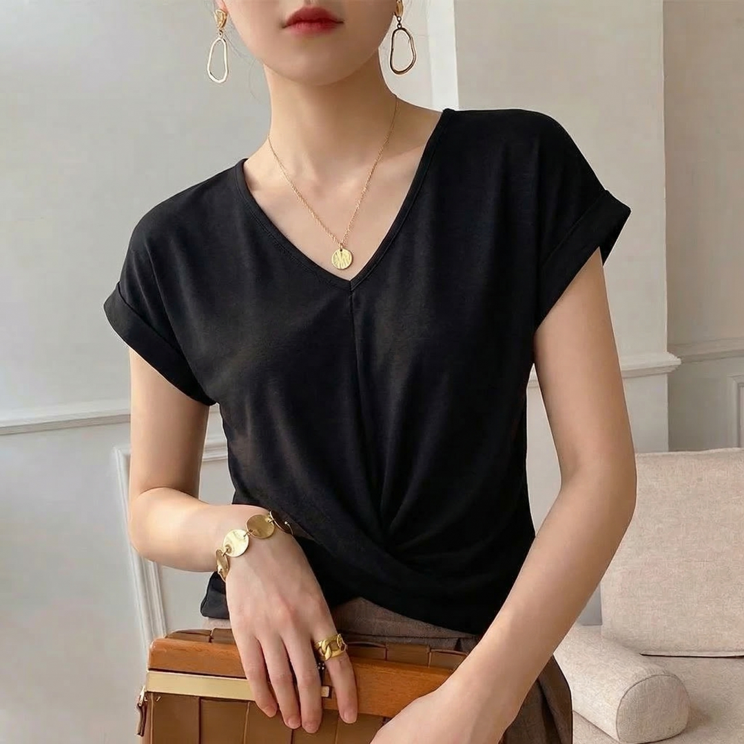 Hallie Viscose Twist Top