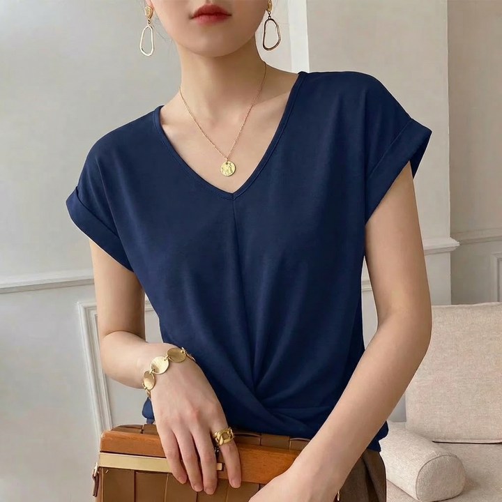 Hallie Viscose Twist Top