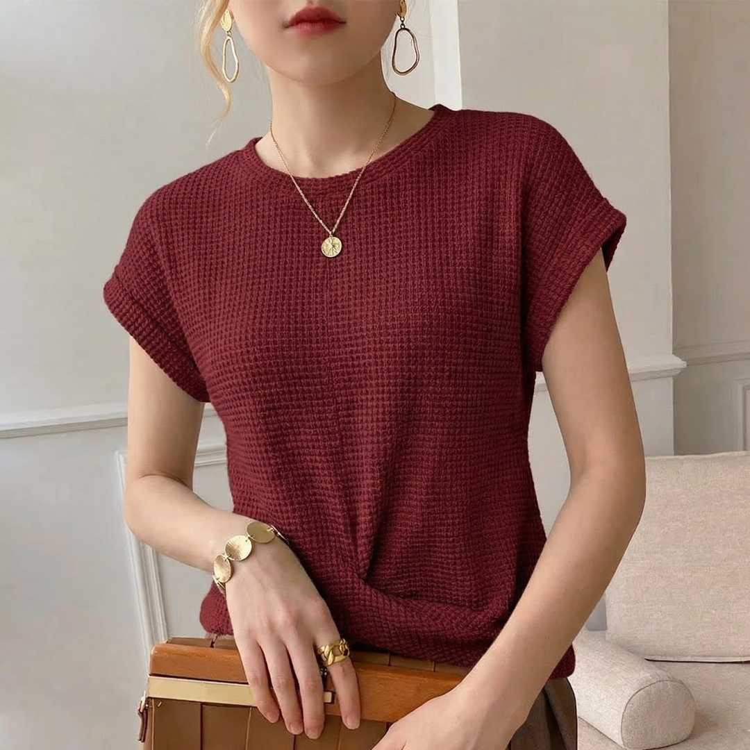 Amber Waffle Knit Top