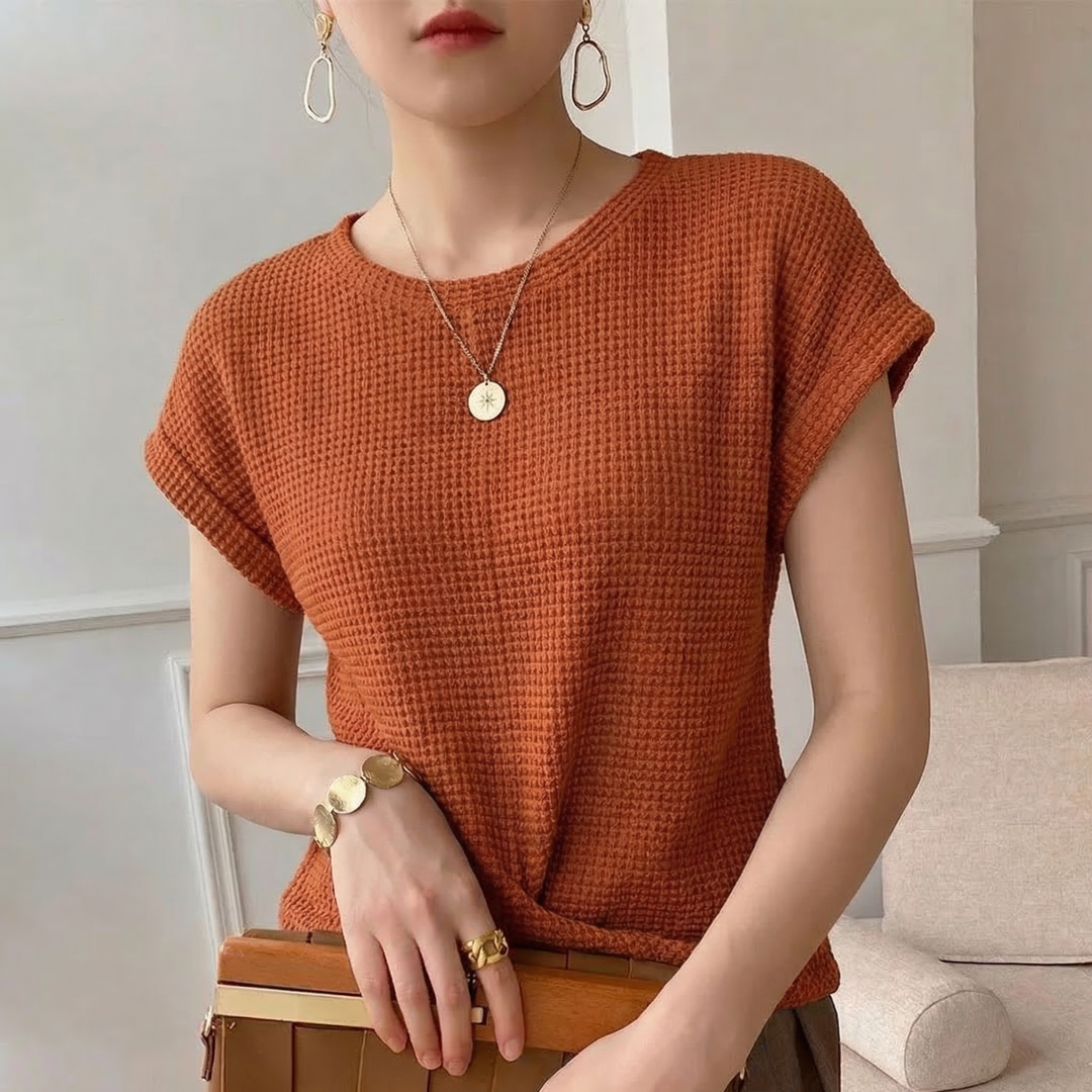 Amber Waffle Knit Top