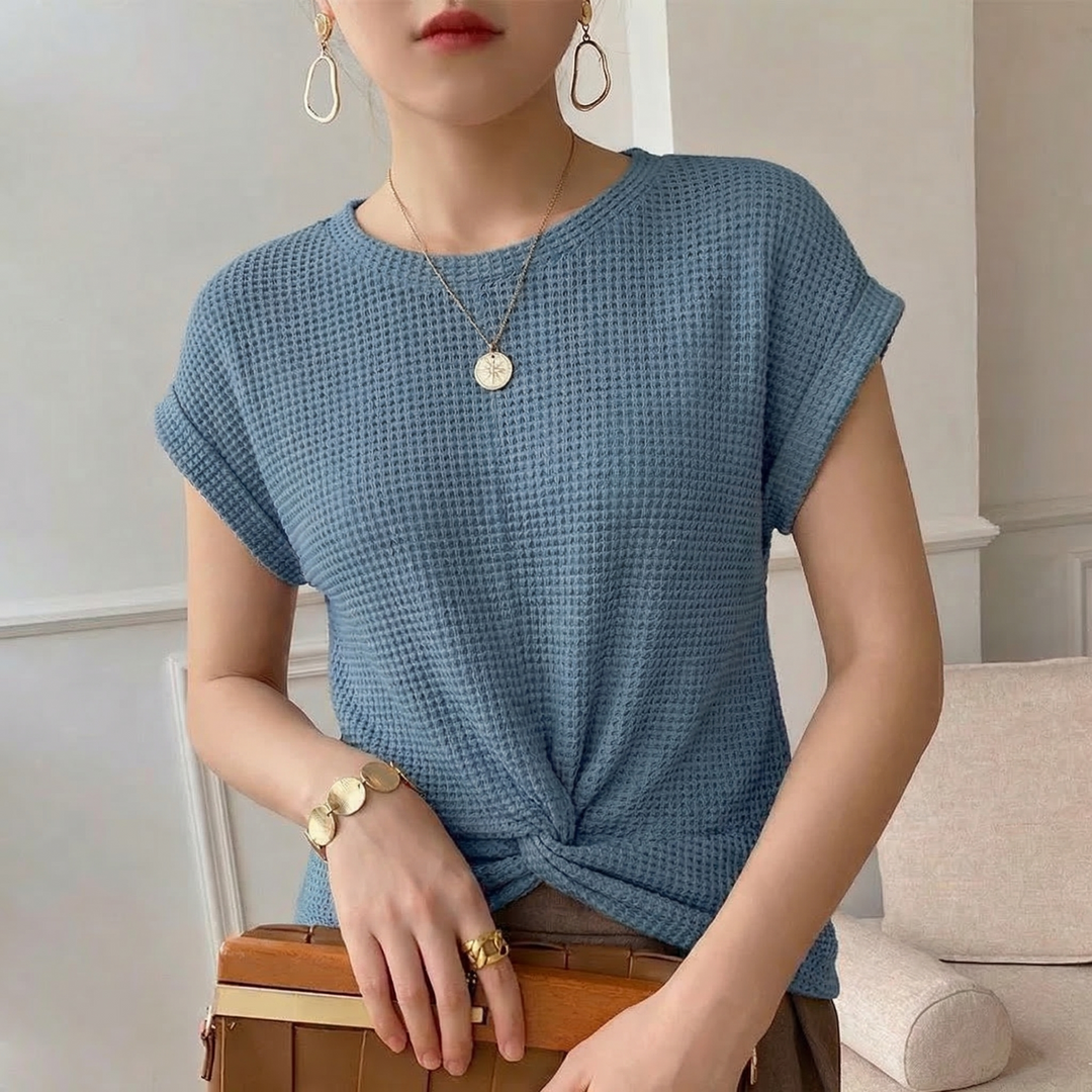Amber Waffle Knit Top