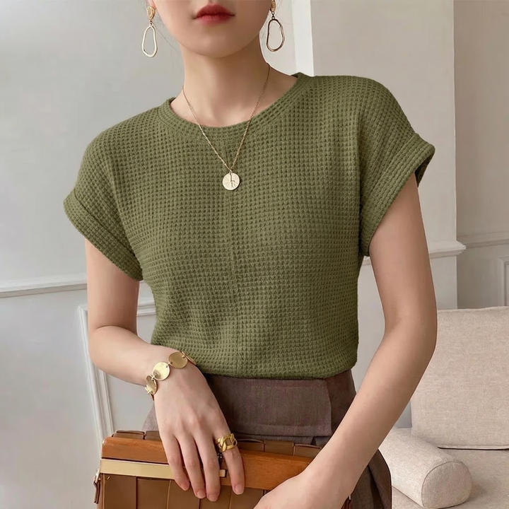 Amber Waffle Knit Top