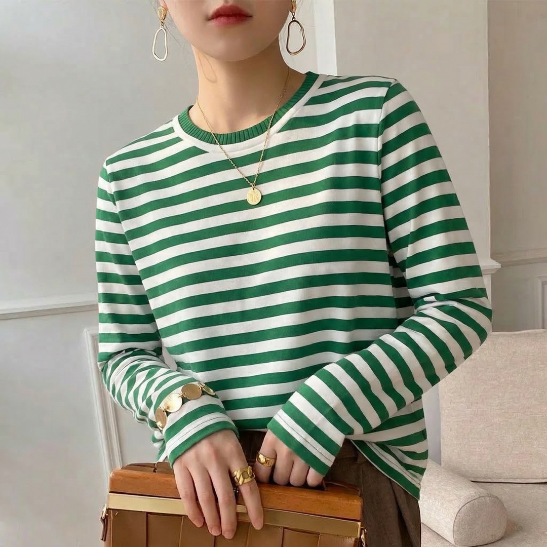 Gail Striped Cotton Tee