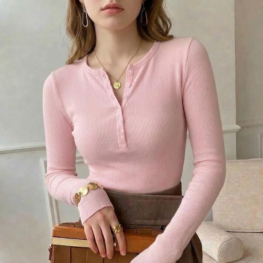 Aurelia Rib Cotton Henley