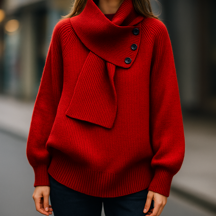 Aurelia Scarf-Neck Knit