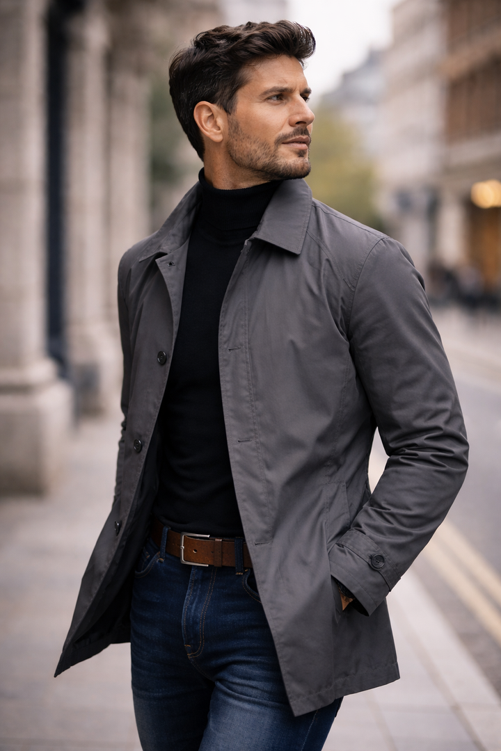 Axton | Stylish Weather-Resistant Men's Overcoat