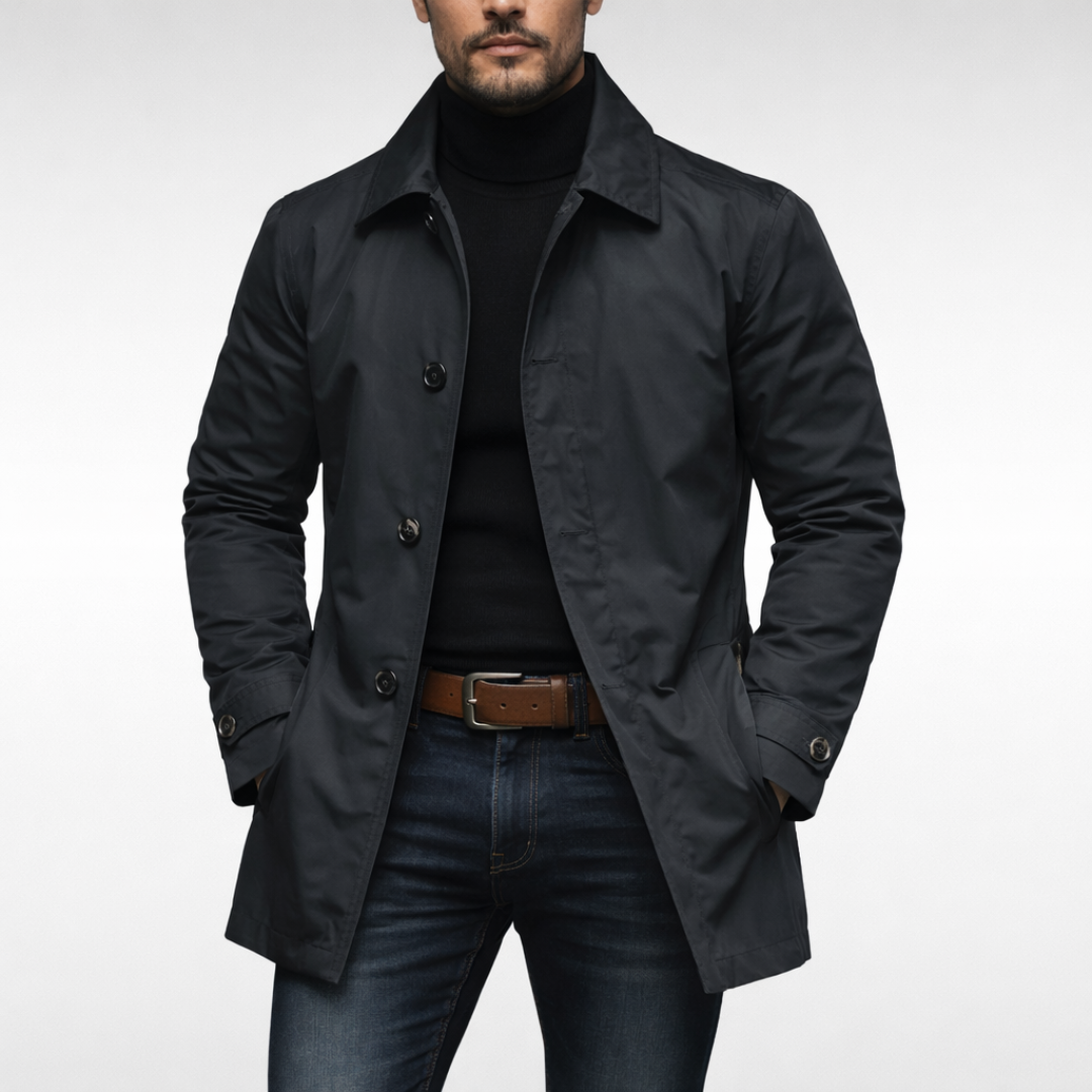 Axton | Stylish Weather-Resistant Men's Overcoat
