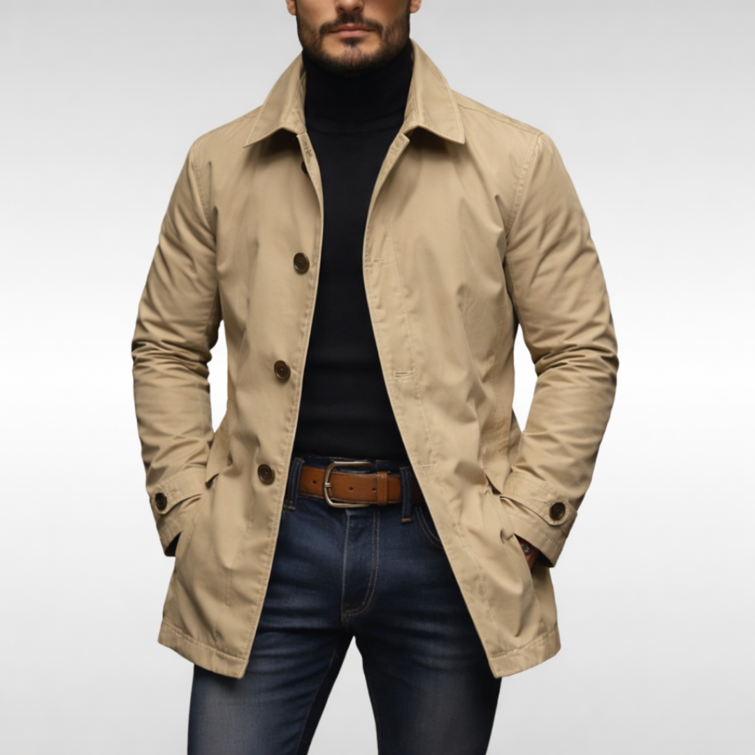 Axton | Stylish Weather-Resistant Men's Overcoat