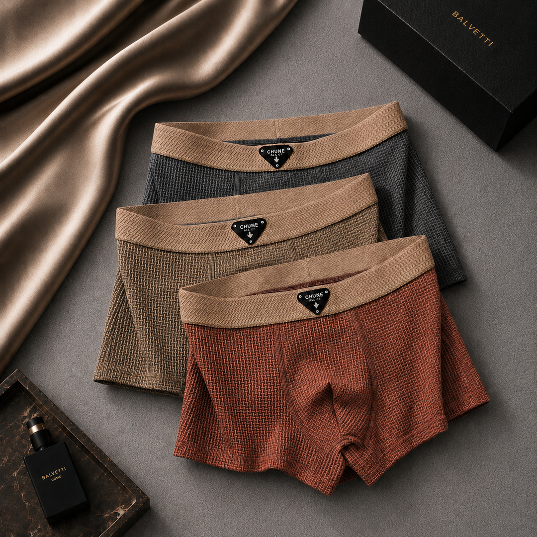 Waffle Knit Cotton Boxer Briefs