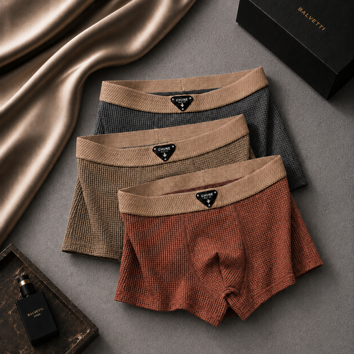 Waffle Knit Cotton Boxer Briefs
