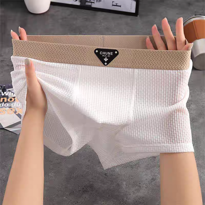 Waffle Knit Cotton Boxer Briefs