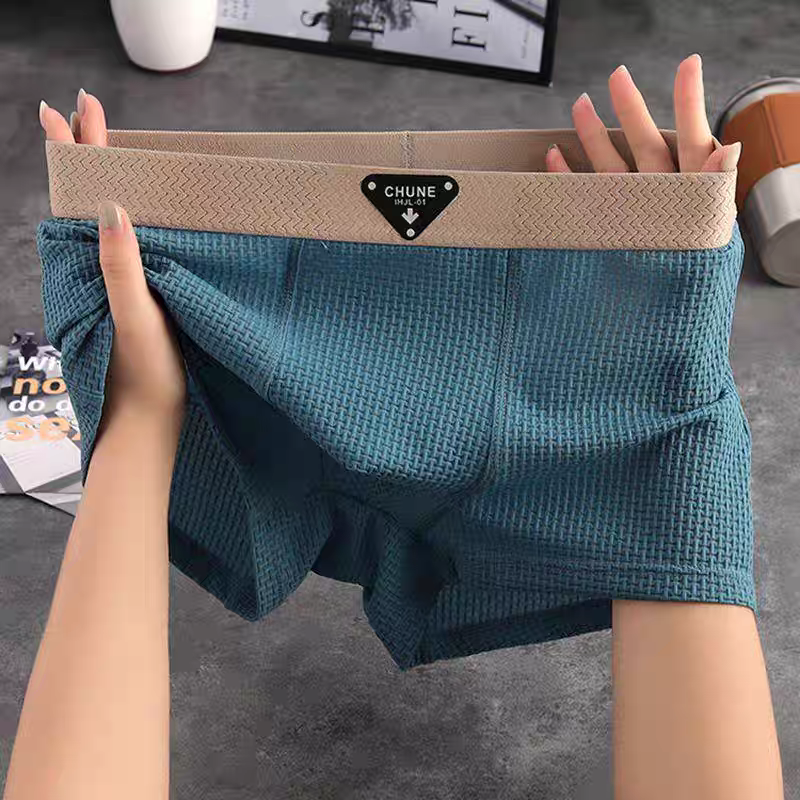 Waffle Knit Cotton Boxer Briefs