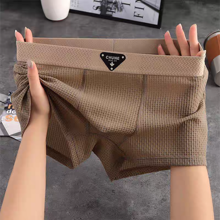 Waffle Knit Cotton Boxer Briefs