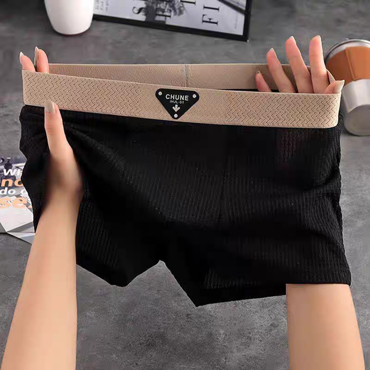 Waffle Knit Cotton Boxer Briefs