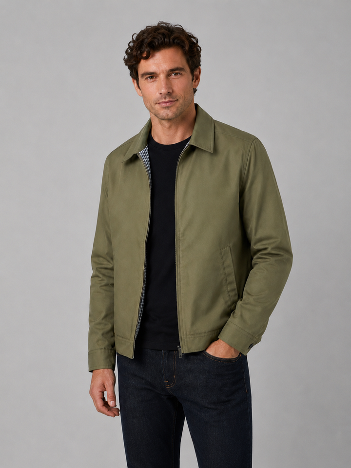 Men’s Lightweight Zip Jacket – Smart Casual British Style