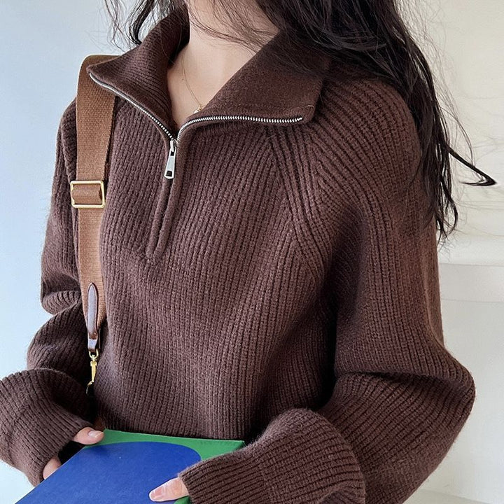 Sofia Soft-Touch Quarter-Zip Sweater