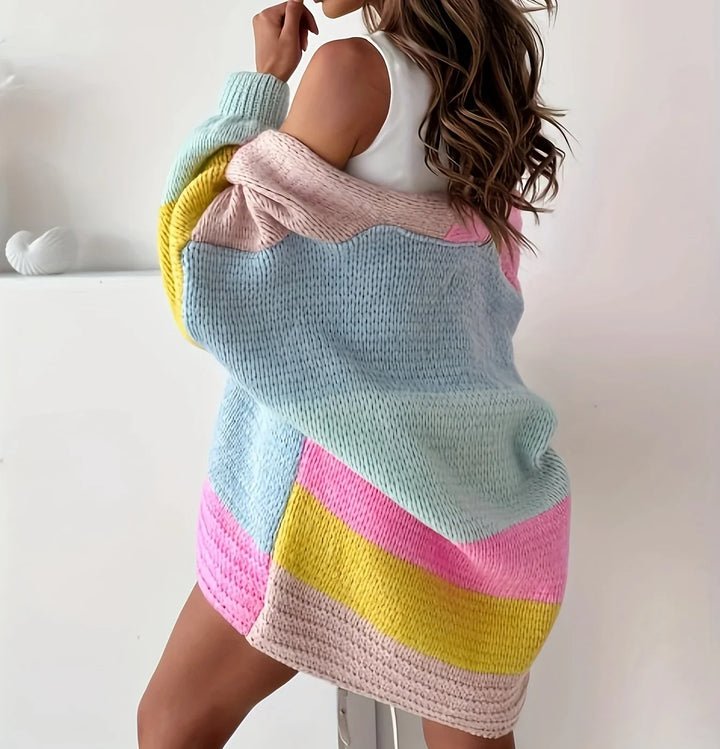 Nola Colour Block Knit Cardigan