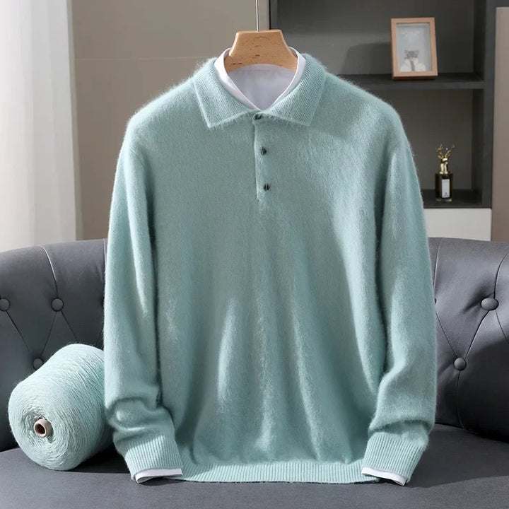 Leighton Cashmere Polo Sweater