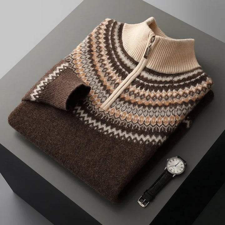 Evan 100% Cashmere Half-Zip Sweater