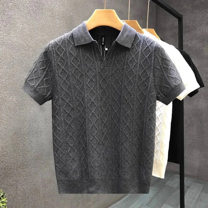 Blaise Diamond Knit Polo