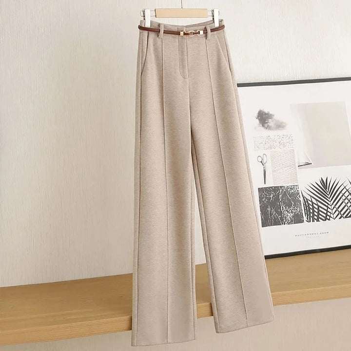 Aveline Wool Straight-Leg Trousers