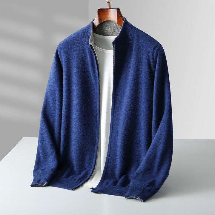 Olympus Cashmere Zip Cardigan