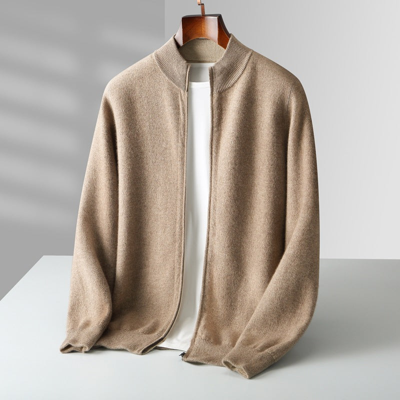 Olympus Cashmere Zip Cardigan