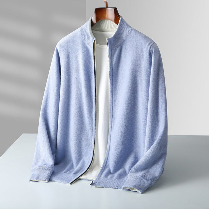 Olympus Cashmere Zip Cardigan