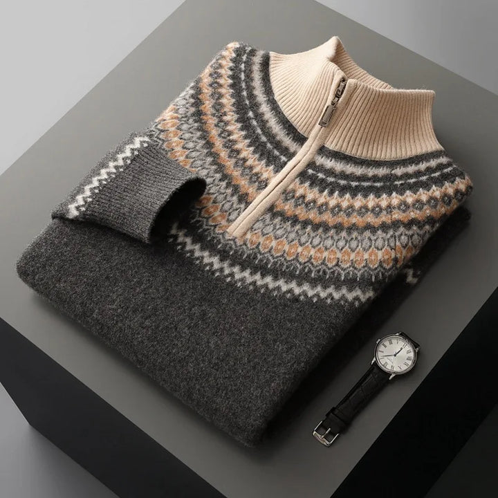 Evan 100% Cashmere Half-Zip Sweater