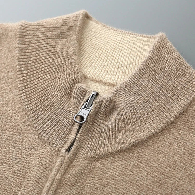 Olympus Cashmere Zip Cardigan
