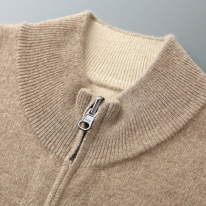 Olympus Cashmere Zip Cardigan