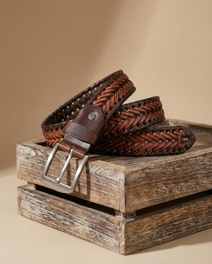 Pontano Braided Leather Belt