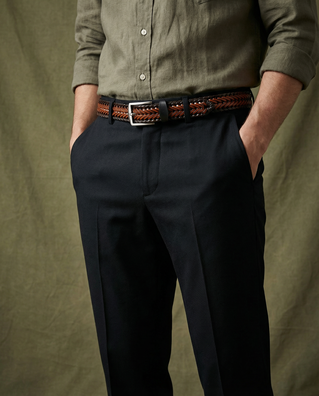 Pontano Braided Leather Belt