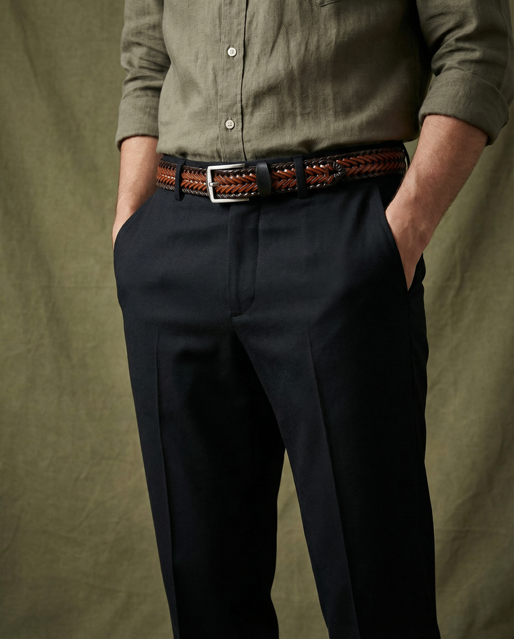 Pontano Braided Leather Belt