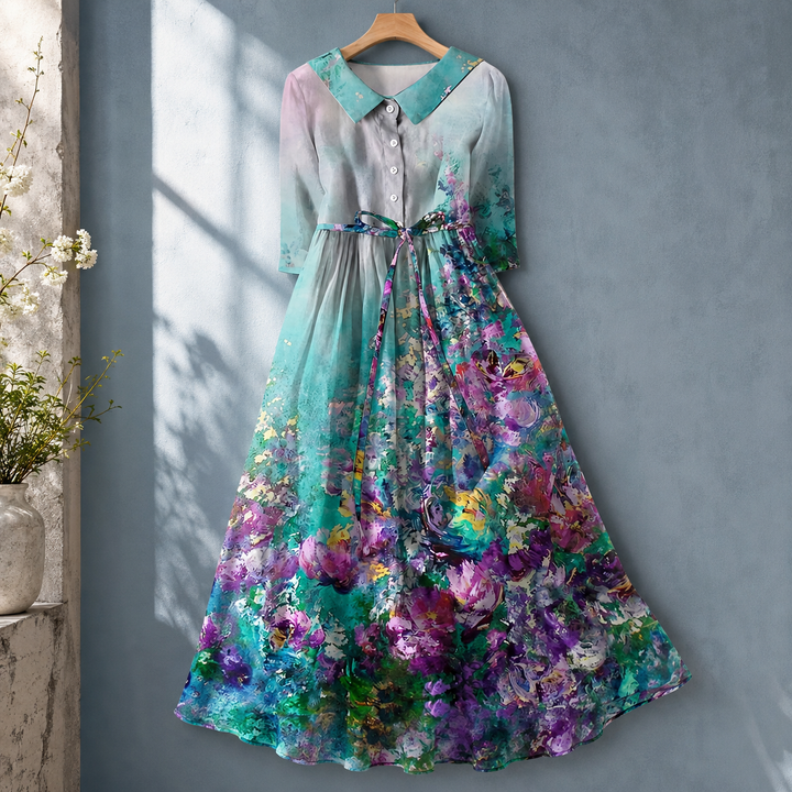 Liliana-Faye Watercolour Maxi Dress