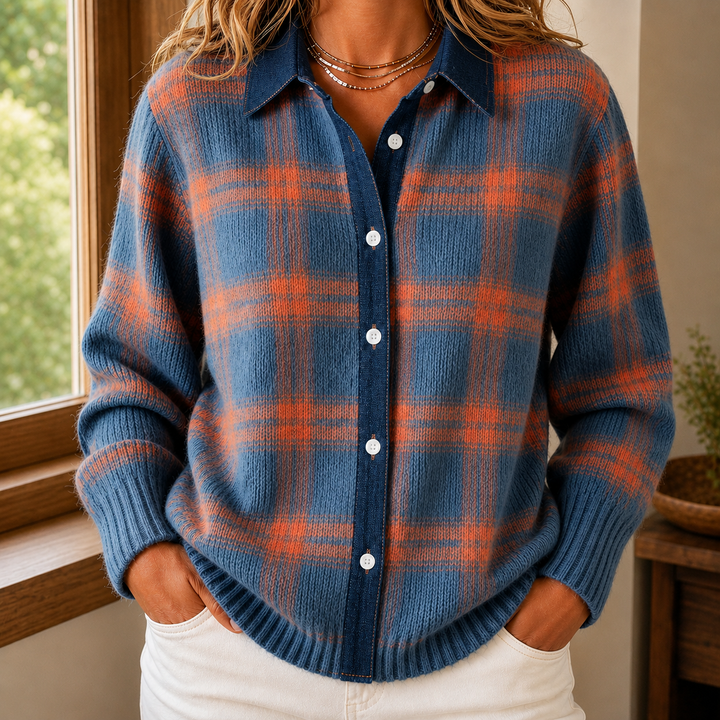 Sabina Plaid Sweater