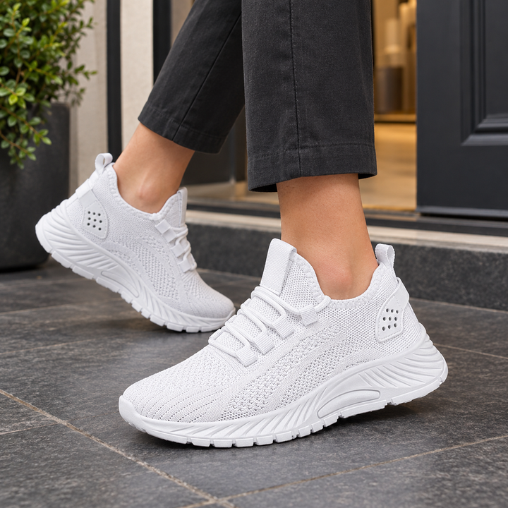 Magenta Knit Sneakers