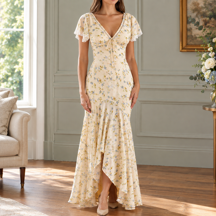 Hallie-Eve Flutter Maxi Dress