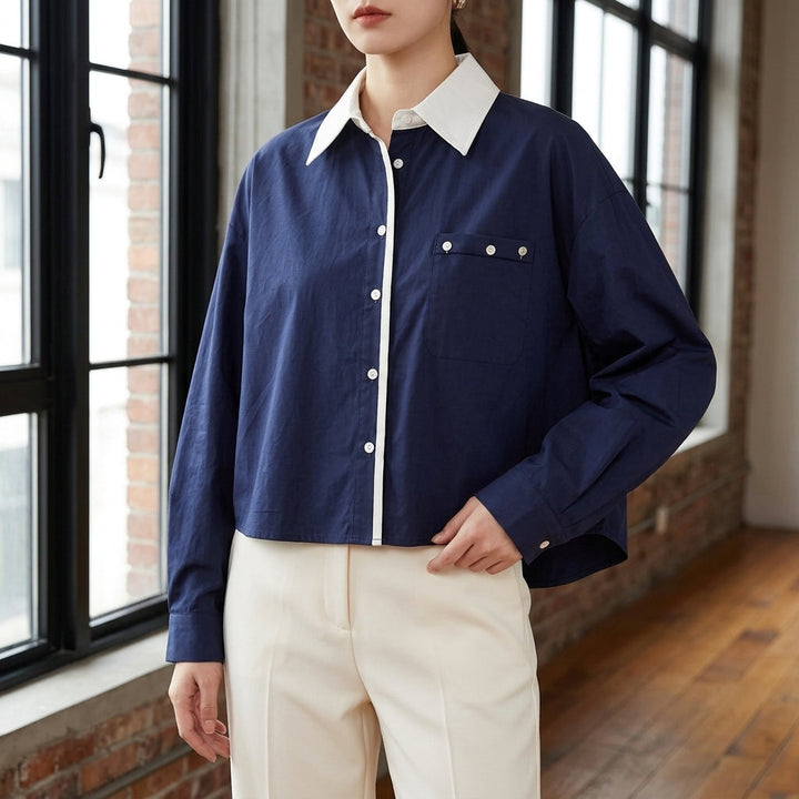 Vivienne Contrast Collar Top