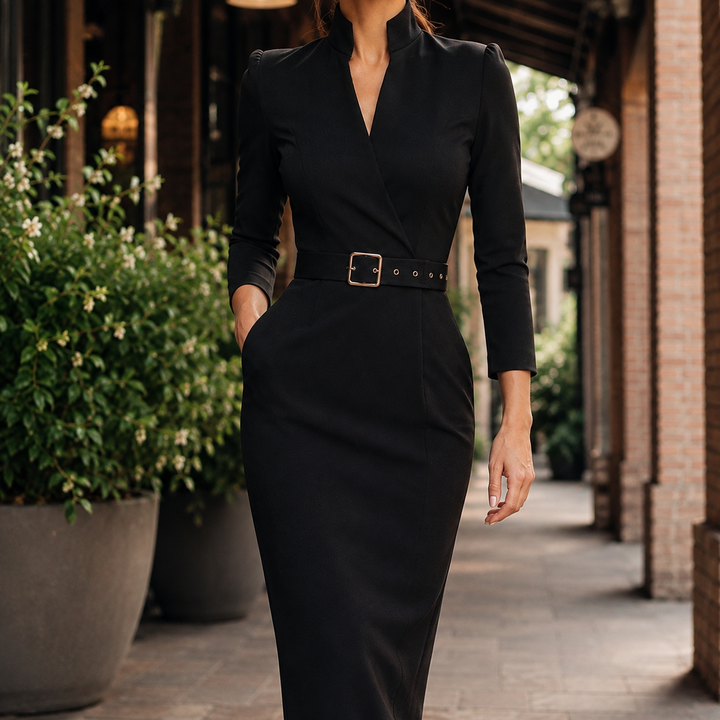 Serena-Hope Tailored Midi Dress