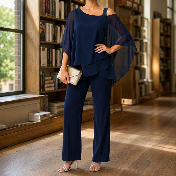 Nerissa-Elise Asymmetric Pants Set