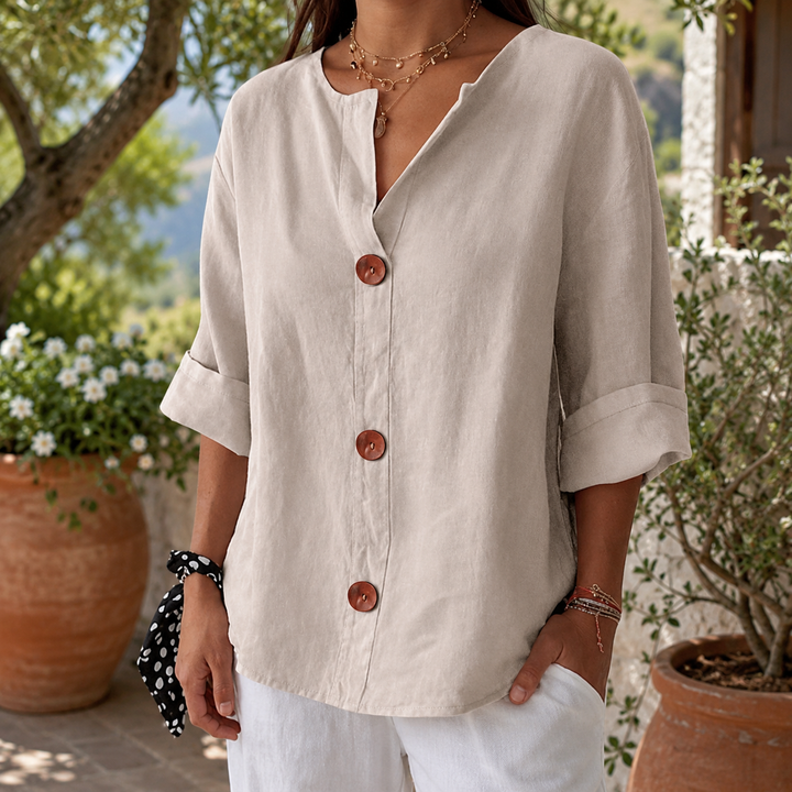 Penelope-Sage Relaxed Blouse