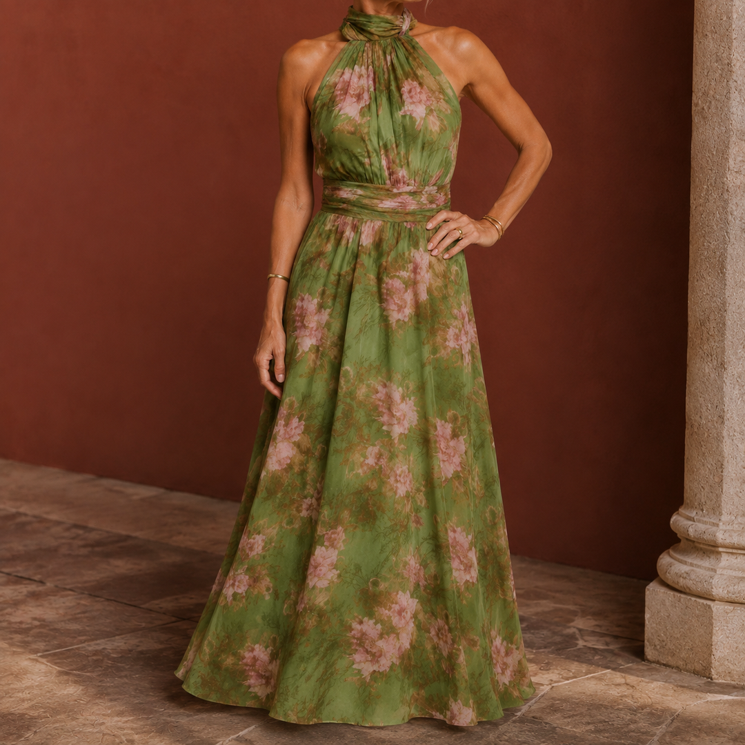 Celine Halter Maxi Dress