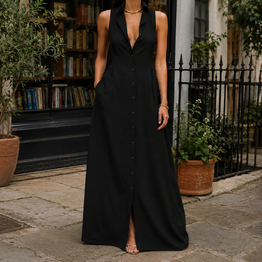 Chiara Sleeveless Shirt Dress