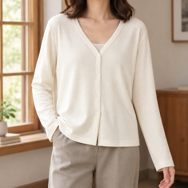 Hyacinth Button Front Cardigan
