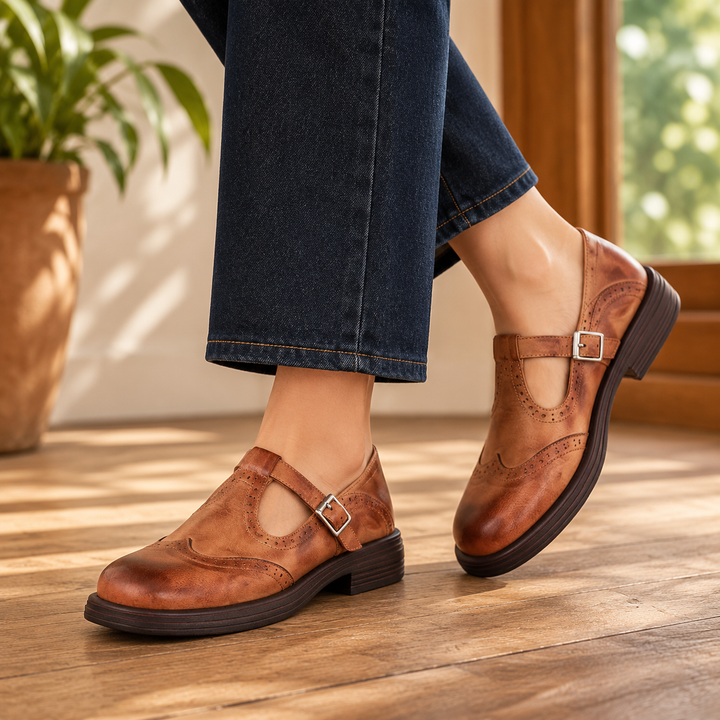 Piacenza Leather Mary Janes