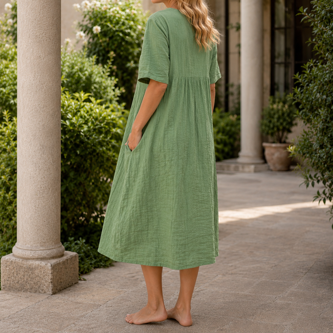 Anouk-Kate Crinkle Midi Dress
