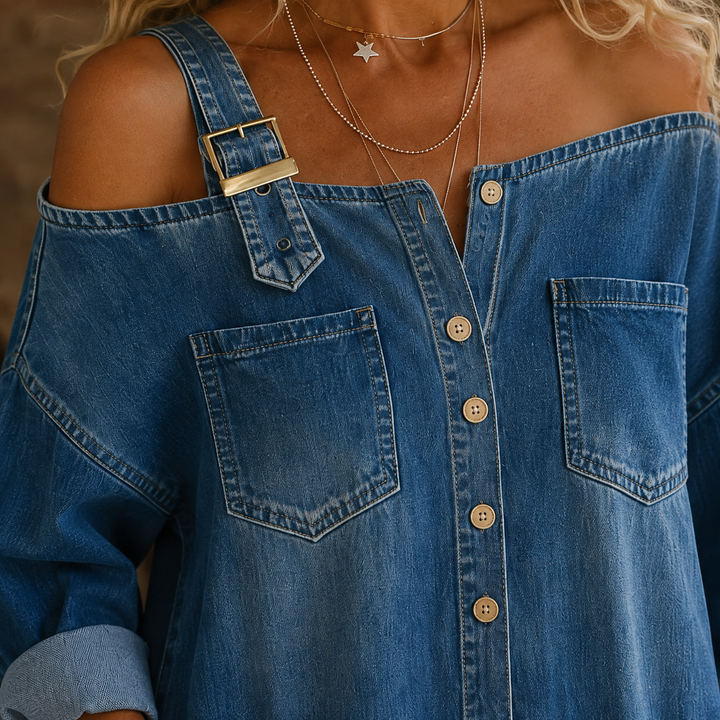 Stella-Claire Off-Shoulder Jumpsuit